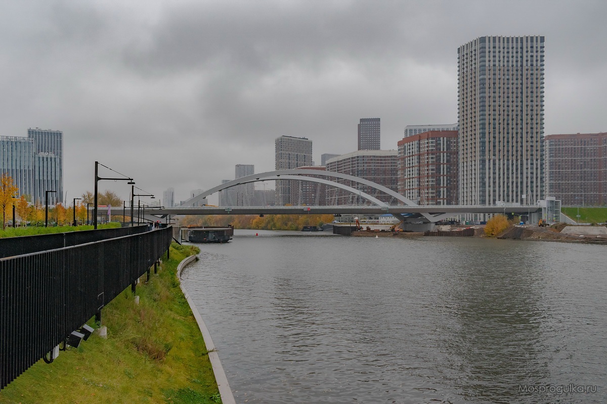 Мост Академика Королёва в Москве, вид с набережной у ЖК Береговой Мост Академика Королёва в Москве, вид с набережной у ЖК Береговой