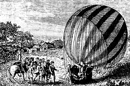 Первый в истории России полёт на воздушном шаре